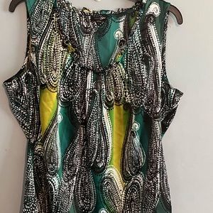 SELLING EAST 5th WOMEN TOP SIZE LARGE PAISLEY PRE-OWNED CONDITION SLEEVELESS …